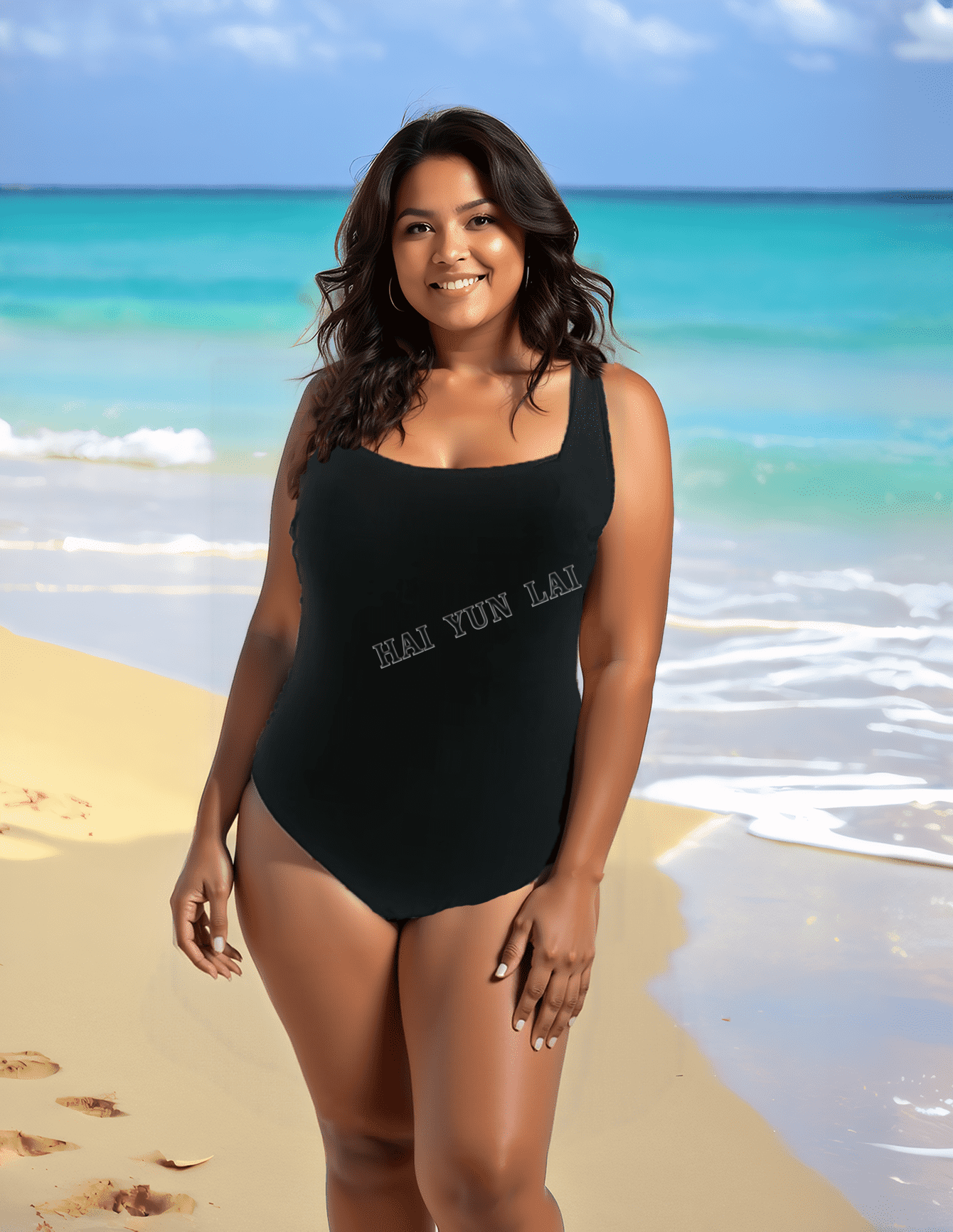 Women's Plus Size One-Piece Swimsuit with Tank Bra Solid Color Sleeveless Skirt Made of Spandex/Nylon Factory Wholesale