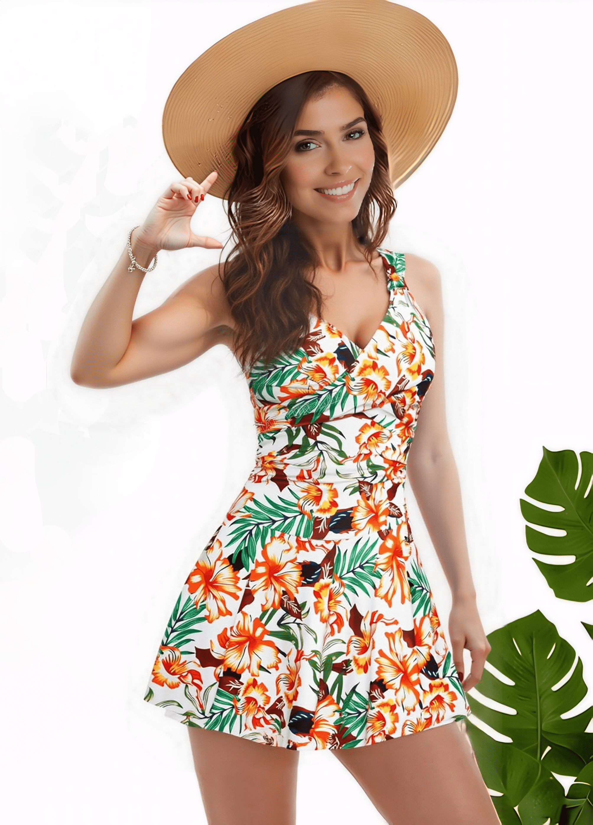 Haiyunlai 2025 Summer Women One Piece Sets Bikinis Sexy Floral Print Swimsuit