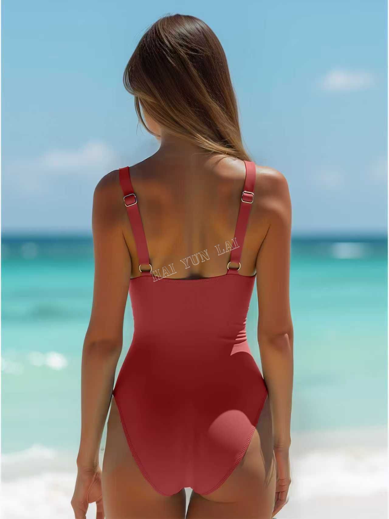 Hot Selling Tik Tok Wholesale Seamless Swimsuit Tummy Control Sculpting One Piece High Waist Swimsuit