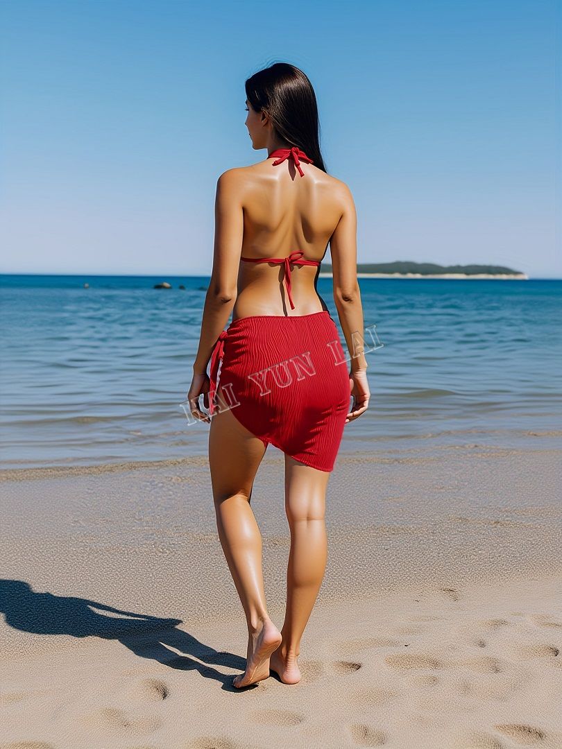 New Bikini Women's Pink Hottie Sexy Three-point Swimsuit Netflix Swimsuit Suit Beach Seaside Spa Photography