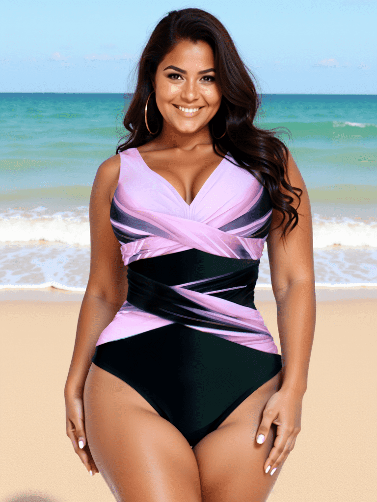 2025 European American Ladies' Sexy Slim One-Piece Swimsuit Multi-Color Bikini with Gathered Waist